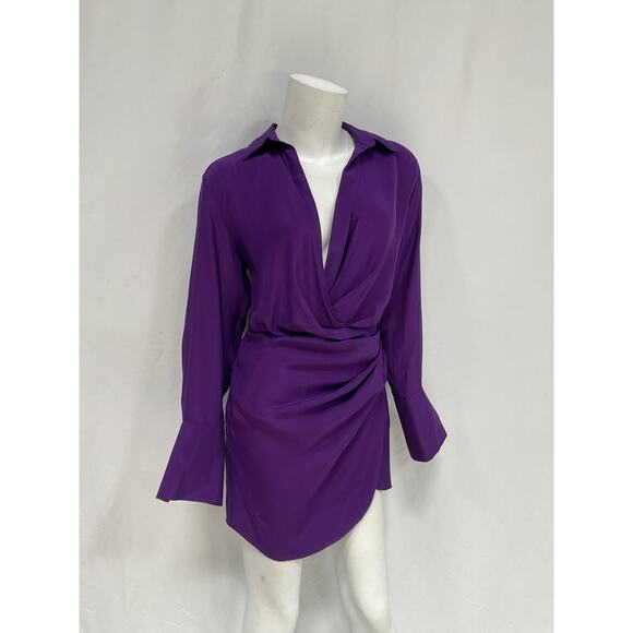 Gauge81 'Naha' Purple Charmeuse Short Dress Size S - NWT - Picture 2 of 5